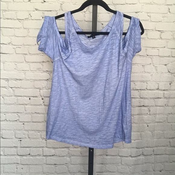 Jersey Knit Sanctuary Cold Shoulder Blouse Light - Picture 3 of 7